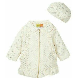 Penelope Mack Ivory Sherpa Lined Coat with Hat